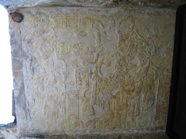 Mayan carving at Yaxchilan